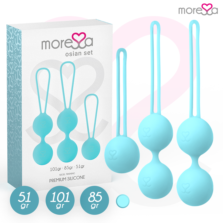 MORESSA - CONJUNTO OSIAN SILICONA TURQUESA PREMIUM