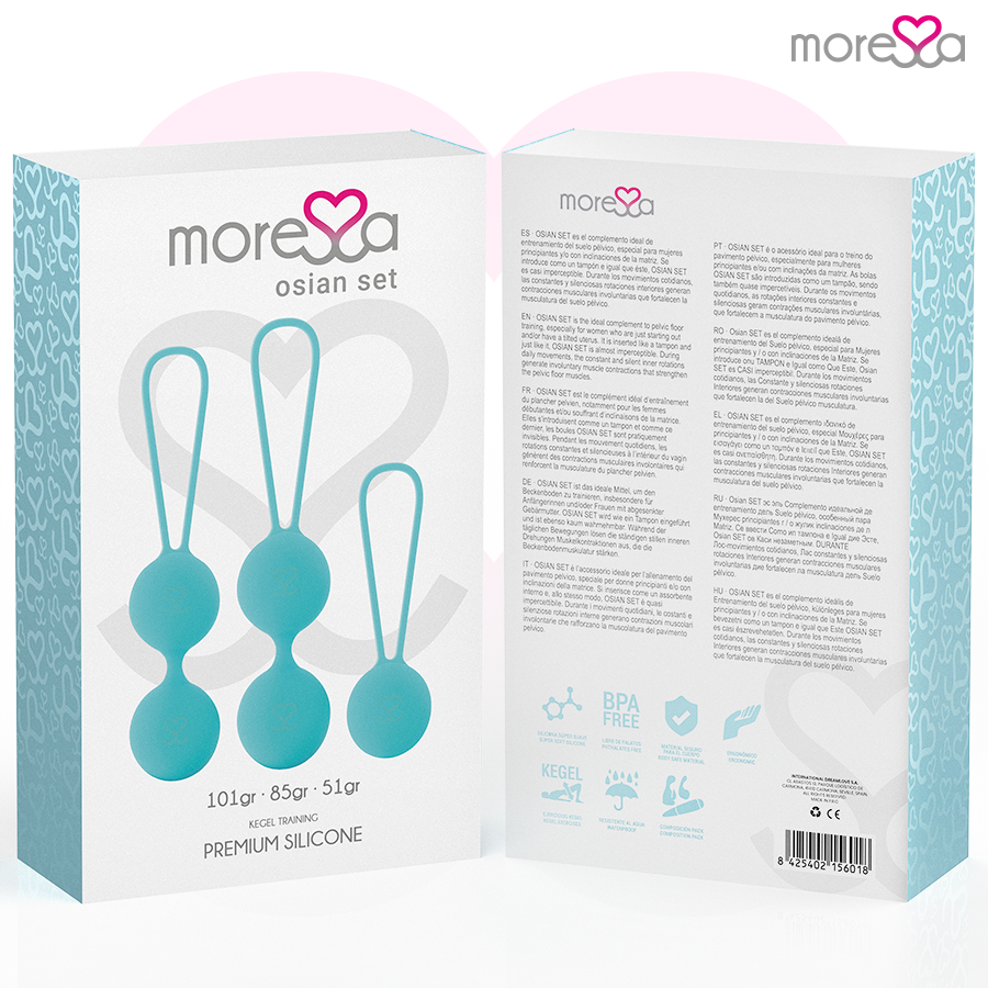MORESSA - CONJUNTO OSIAN SILICONA TURQUESA PREMIUM