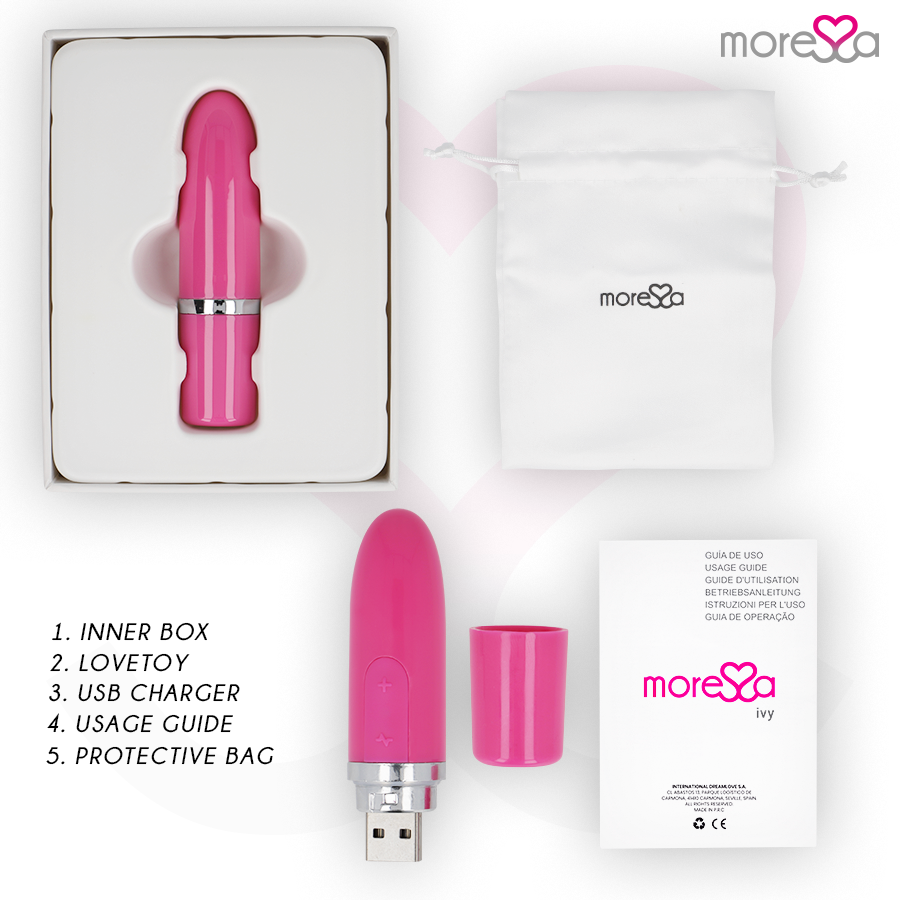 MORESSA - VIBRATORE STIMOLATORE IVY DA VIAGGIO ROSA