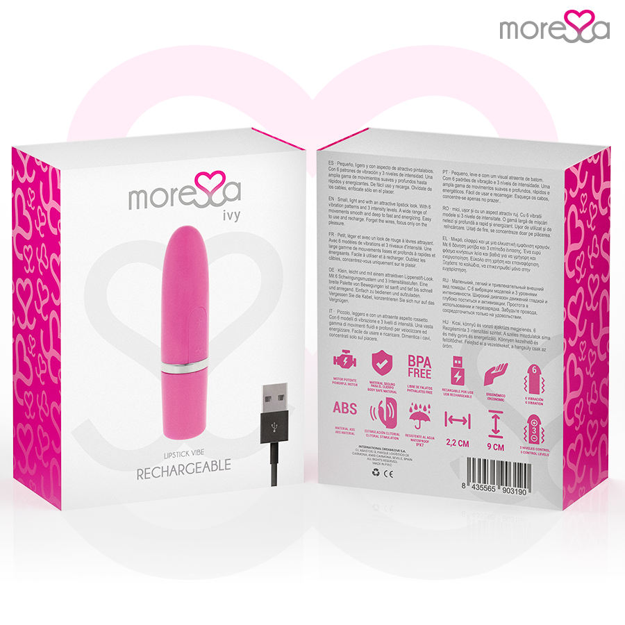 MORESSA - VIBRATORE STIMOLATORE IVY DA VIAGGIO ROSA