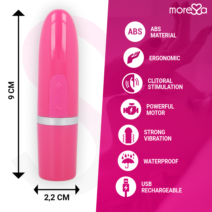 MORESSA - VIBRATORE STIMOLATORE IVY DA VIAGGIO ROSA