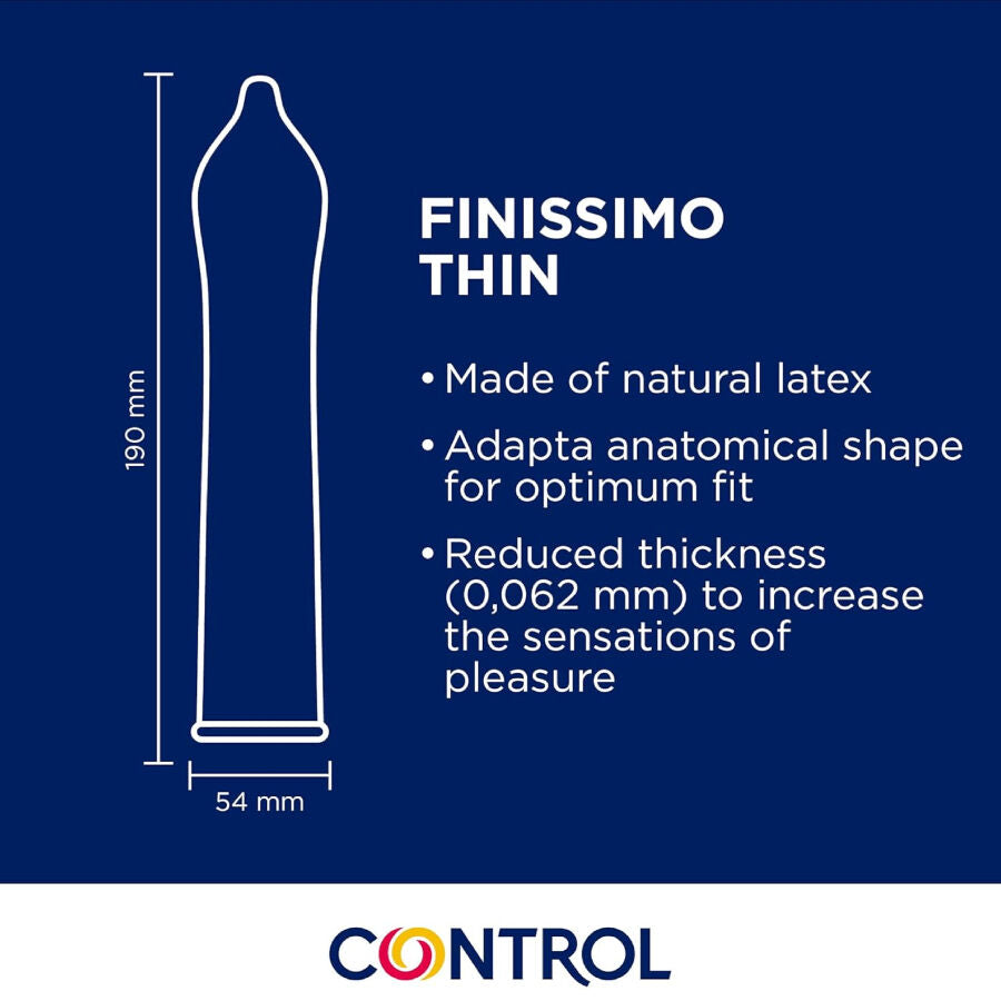 CONTROL - CONDONES FINISSIMO SENSO 144 UNIDADES