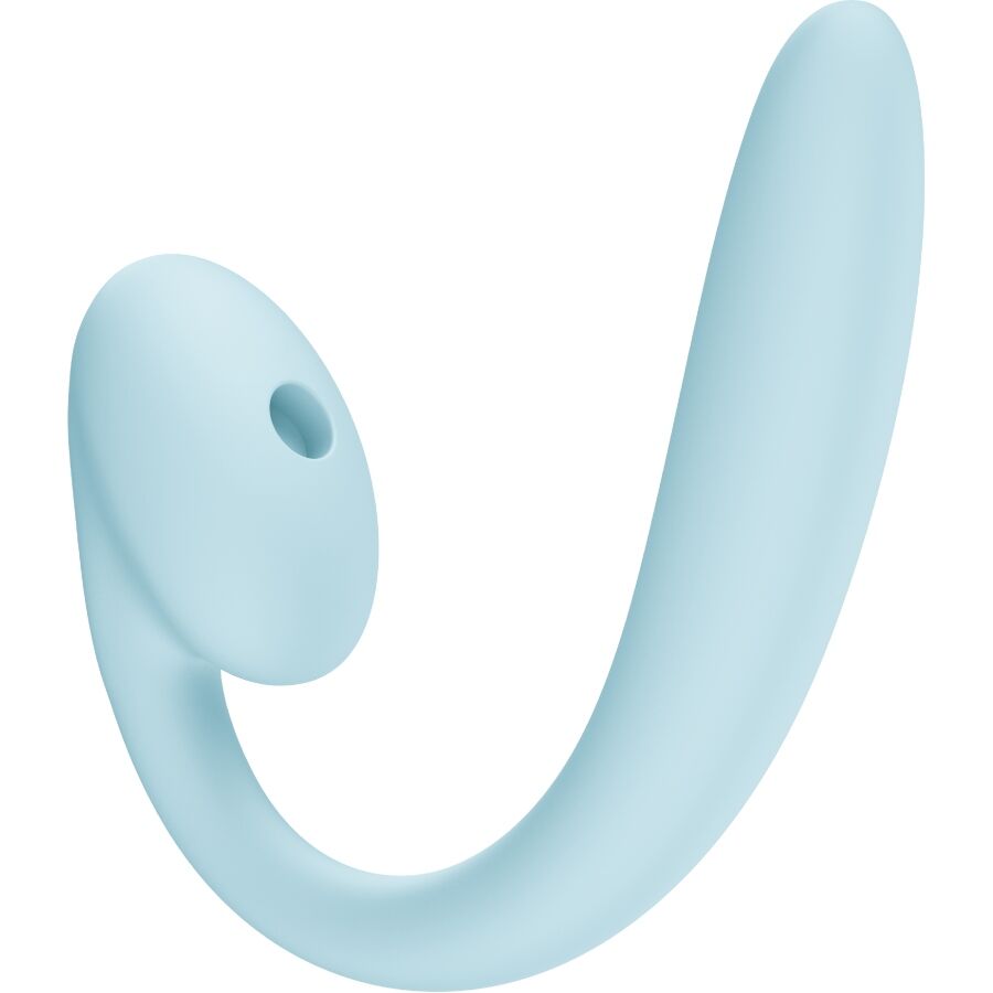FUN FACTORY - CRESCENDO DOBLE VIBRADOR INSERTABLE AIR PULSE AZUL