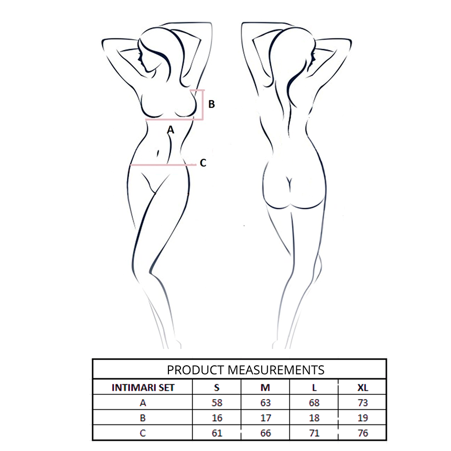 PASSION - INTIMARI SET REGGISENO + MUTANDINE NERO S/M