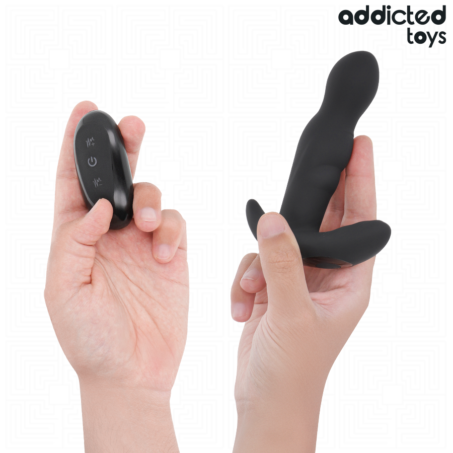 ADDICTED TOYS - PLUG ANAL VIBRADOR ROTATORIO CONTROL REMOTO