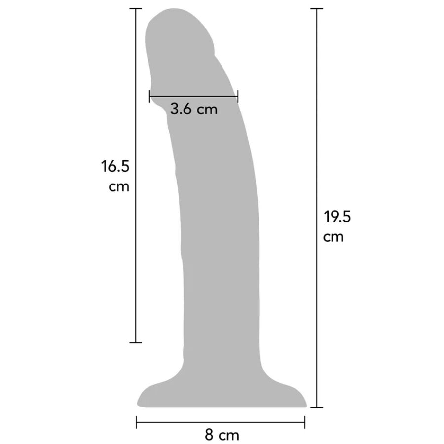 GET REAL - DILDO REALISTICO VIBRANTE IN SILICONE TRASPARENTE 19,5 CM