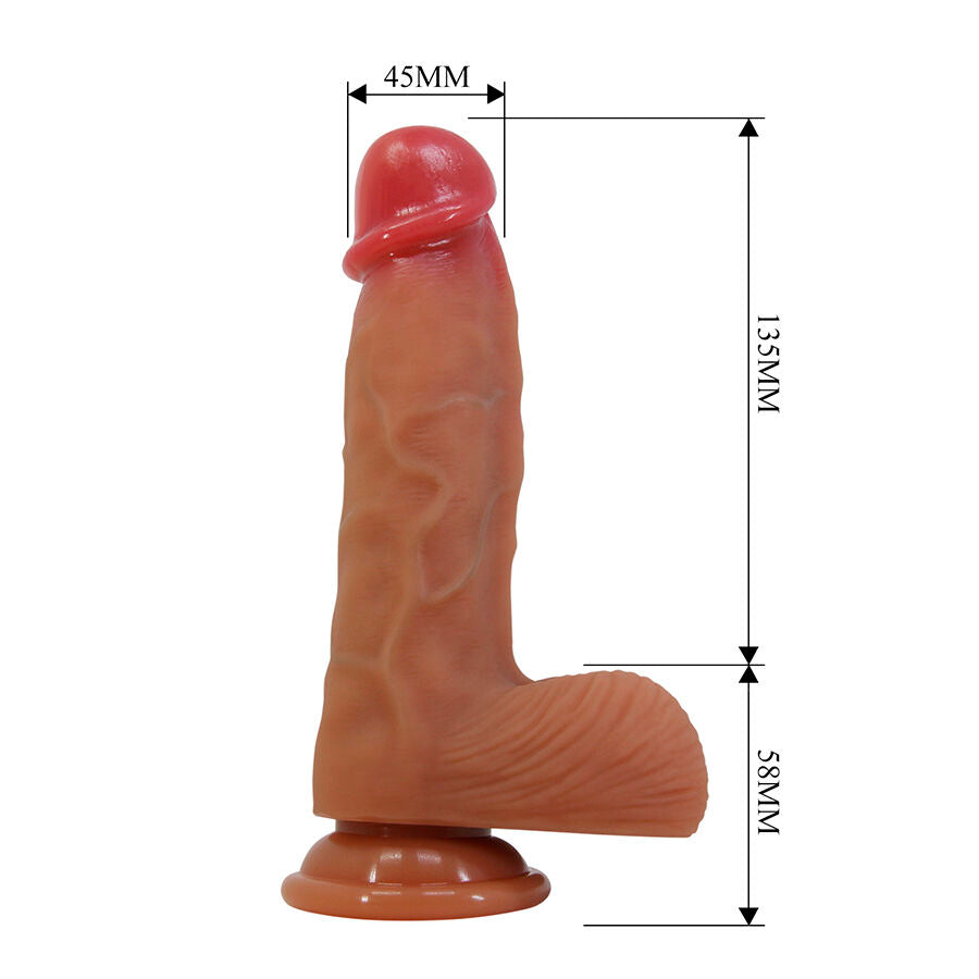 PRETTY LOVE - DUVALL DILDO REALISTICO CON VENTOSA 19.3 CM -Ø- 4.5 CM