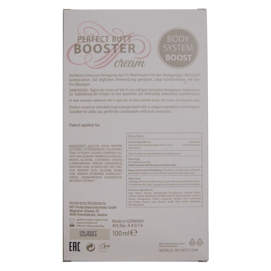 NOVITÀ - CREMA XXL BOOTY BOOSTER 100 ML