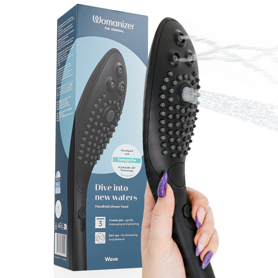 WOMANIZER - WAVE CABEZAL DE DUCHA ESTIMULADOR DE CLITORÍS NEGRO