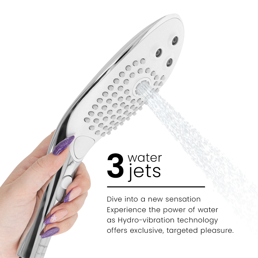 WOMANIZER - WAVE CABEZAL DE DUCHA ESTIMULADOR DE CLITORÍS PLATEADO