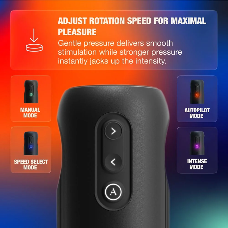 ARCWAVE - ORBIT MASTURBADOR MASCULINO GIRATORIO 360° CON CONTROL MEDIANTE APLICACIÓN NEGRO