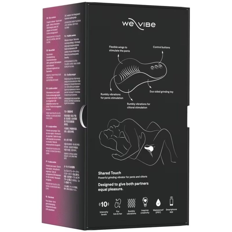 WE-VIBE - SHARED TOUCH VIBRADOR PARA PAREJAS DE DOBLE CARA NEGRO