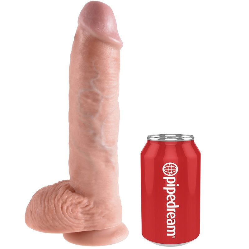 KING COCK - 10 DILDO FLESH CON PALLE 26,5 CM