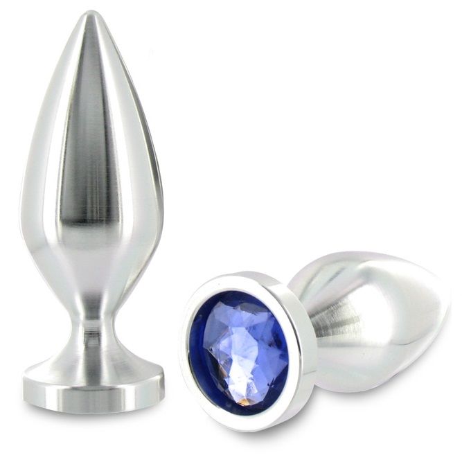 METAL HARD - PLUG ANALE ALLUMINIO COLOR CRISTALLO MEDIO 8,89 CM