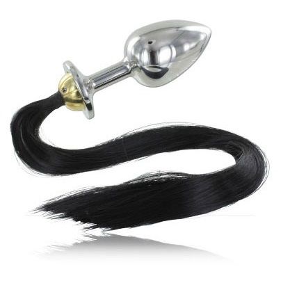 METAL HARD - PLUG ANALE IN ACCIAIO CON CODA 8,89 CM