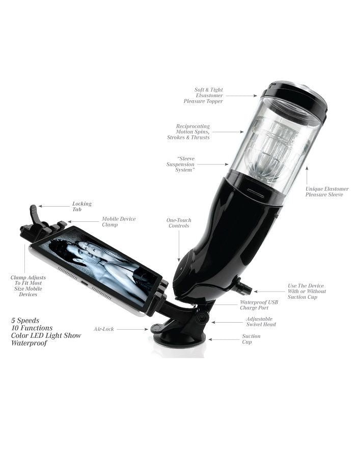 EXTREME TOYZ - PDX MEGA BATOR USB MASTURBATORE MASCHILE BOCCA ROSSO