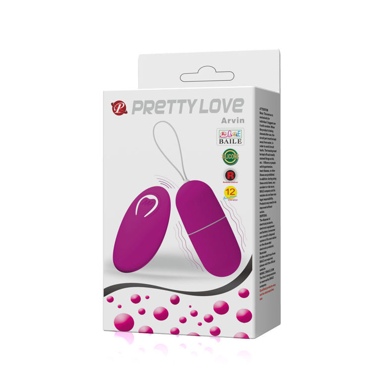 PRETTY LOVE - UOVO VIBRANTE ARVIN TELECOMANDO 12V 