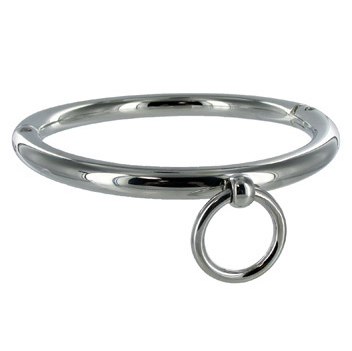 METALLO DURO - COLLANA BDSM CON ANELLO 18CM