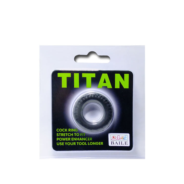 BAILE - ANILLO PARA PENE TITAN NEGRO VERDE 2 CM