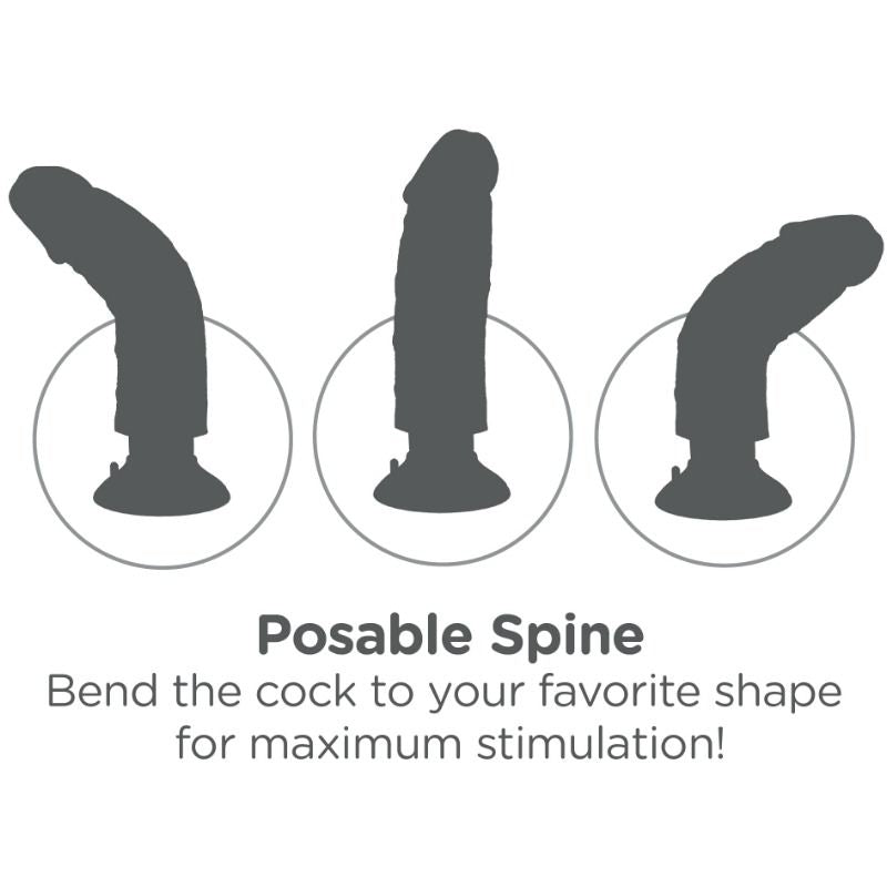 KING COCK - PENE VIBRADOR DE 15,24 CM COLOR CARNE