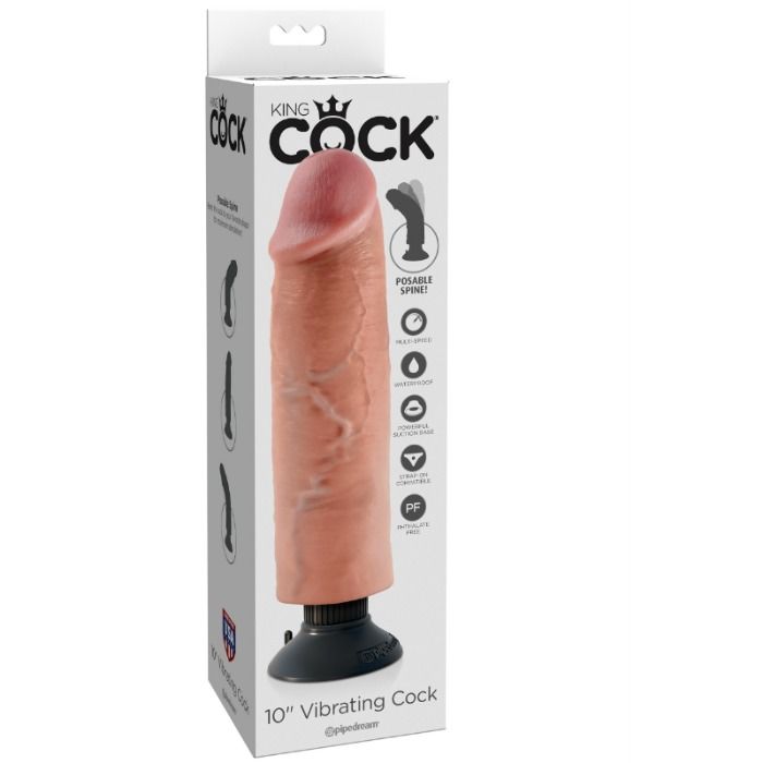 KING COCK - CAZZO VIBRANTE DA 25,5 CM IN CARNE