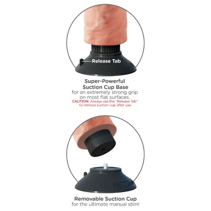 KING COCK - 17,78 CM FALLO VIBRANTE CON PALLE DI CARNE