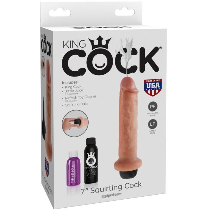 KING COCK - DILDO SQUIRTING DA 17,8 CM