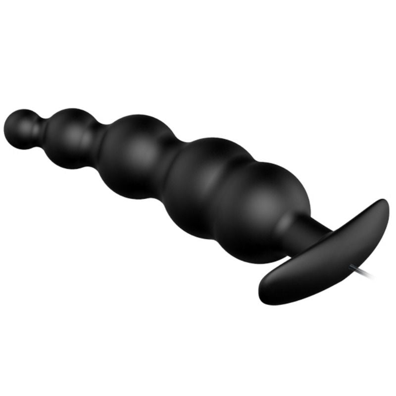 PRETTY LOVE - ANAL PLUG SILICONE EXTRA STIMULATION AND 12 VIBRATION MODES BLACK REMOTE CONTROL