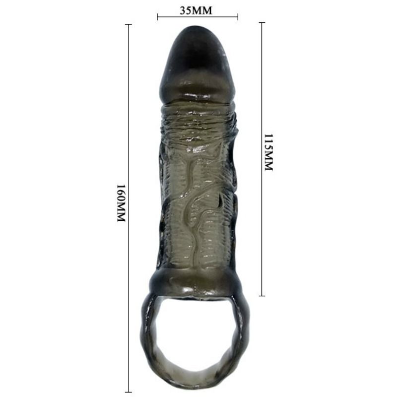 BAILE - FUNDA DE EXTENSIÓN DE PENE CON CORREA PARA TESTÍCULOS 11,5 CM