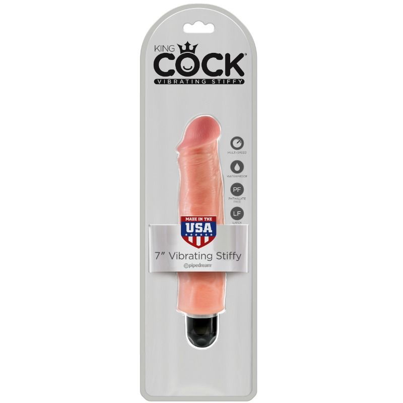 KING COCK - 17,8 CM VIBRANTE CARNE RIGIDA