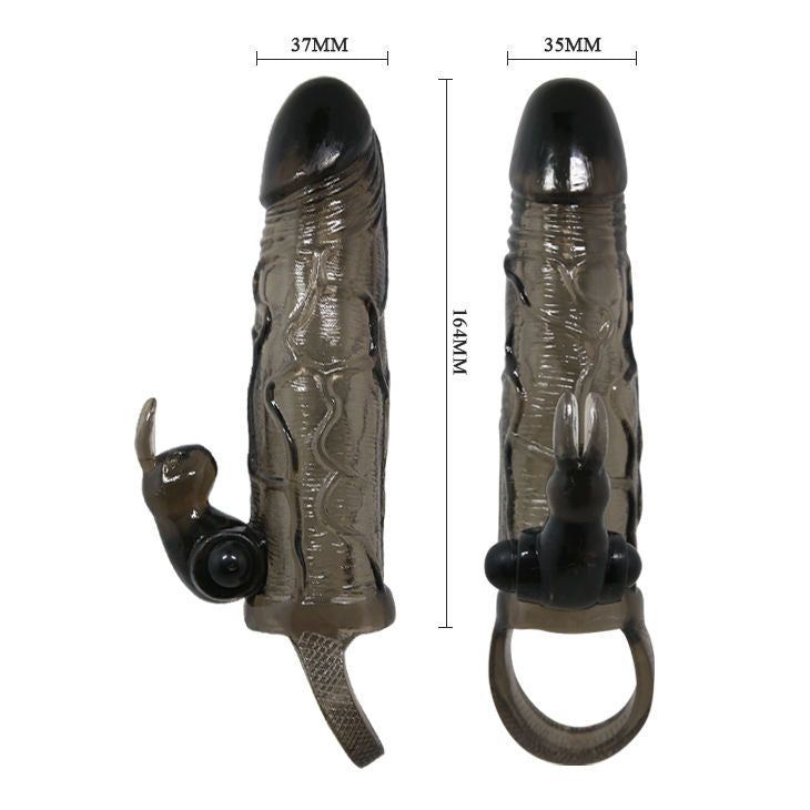 BAILE - FUNDA PARA PENE BRAVE MAN CON CONEJO NEGRO 16,5 CM