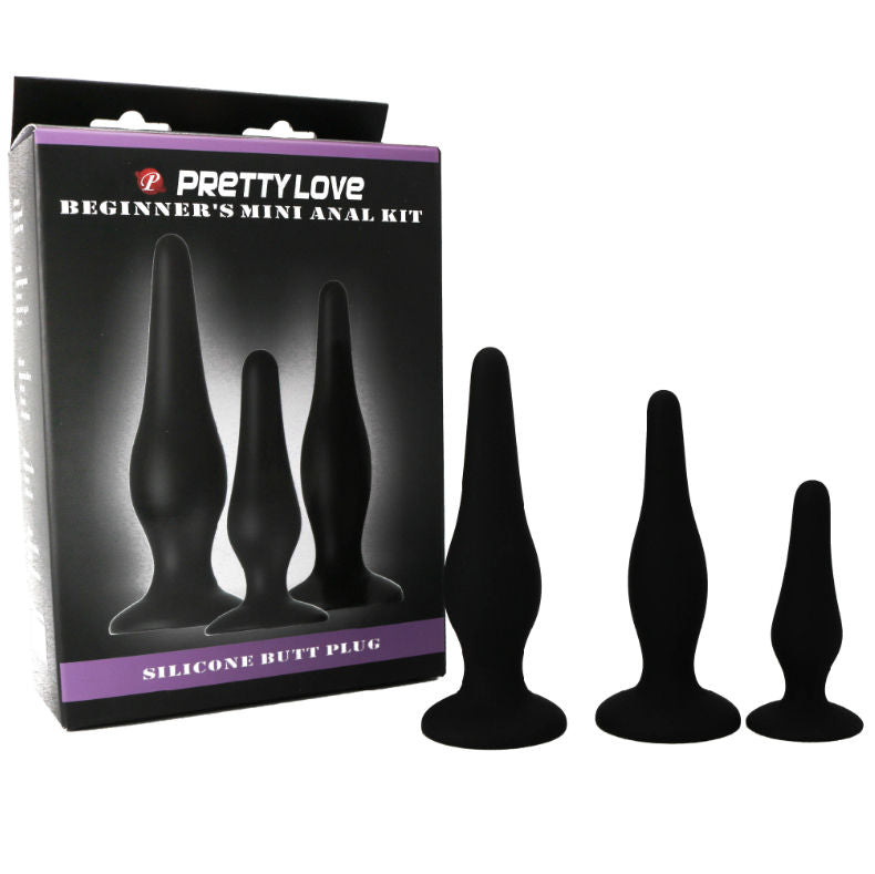 PRETTY LOVE - KIT DE INICIACIÓN DE TAPONES ANALES DE SILICONA