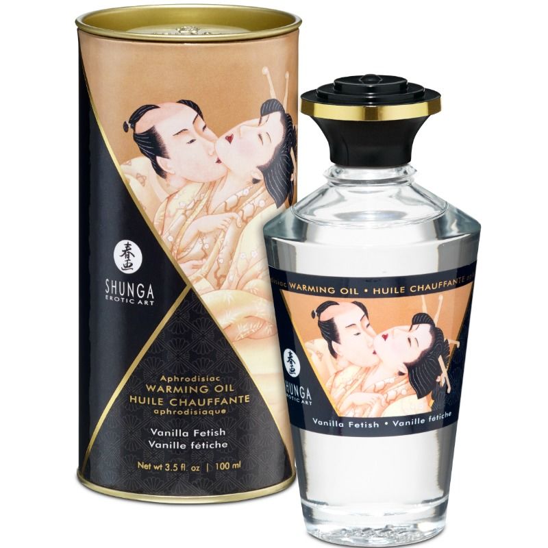 SHUNGA - ACEITE DE MASAJE CON EFECTO CALOR SABOR VAINILLA FETISH 100 ML