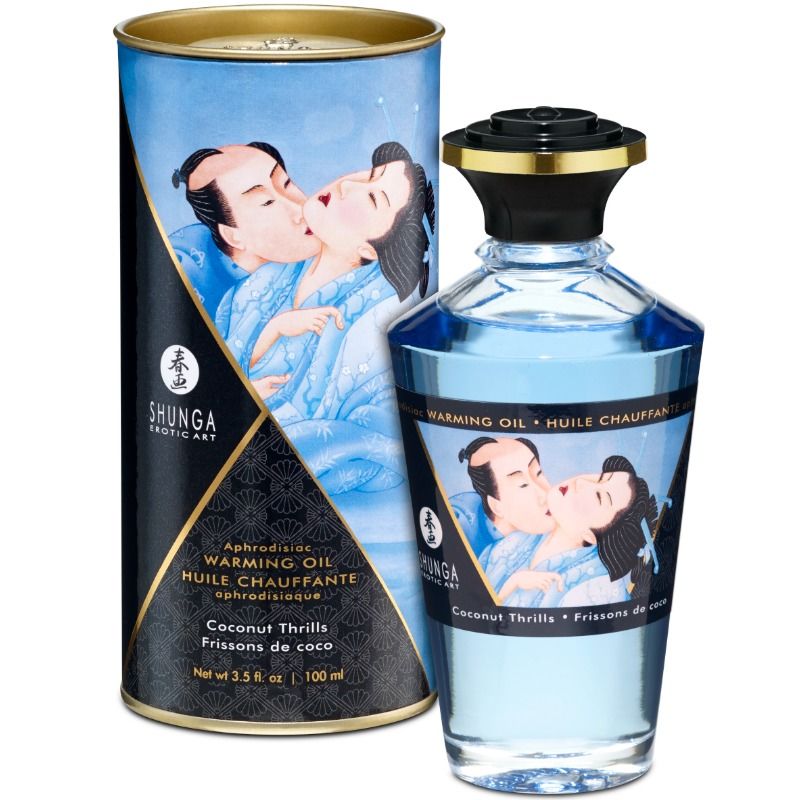 SHUNGA - ACEITE DE MASAJE EFECTO CALOR SABOR A COCO 100 ML