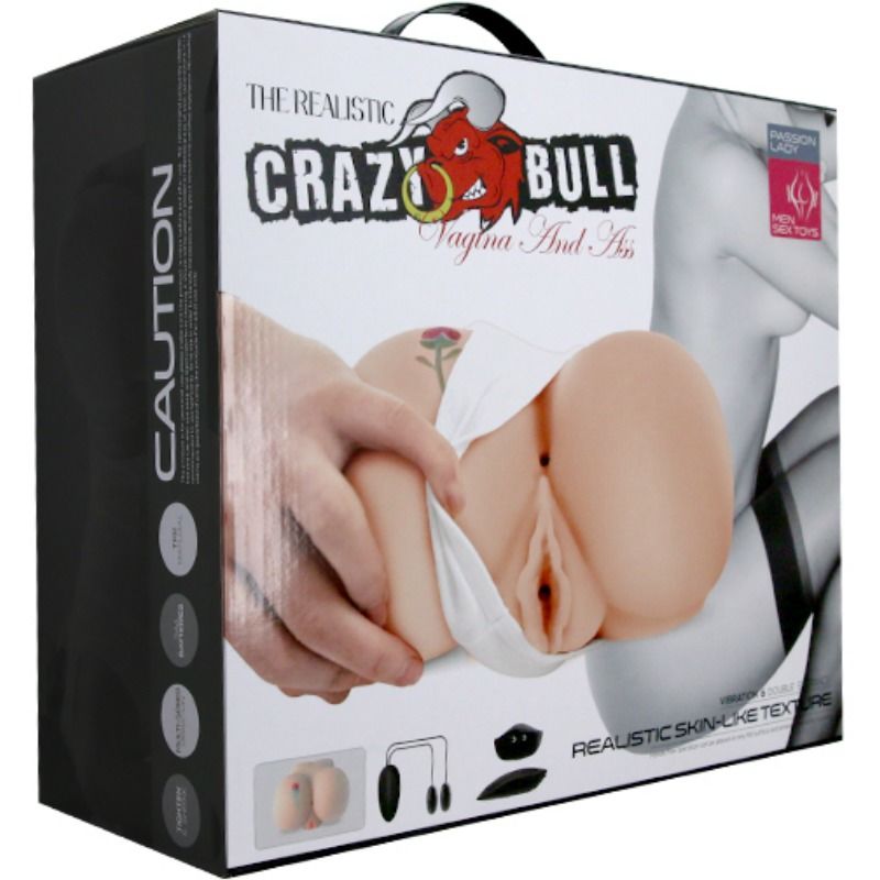 CRAZY BULL - VAGINA E ANO CON TATUAGGIO REALISTICO CON VIBRAZIONE