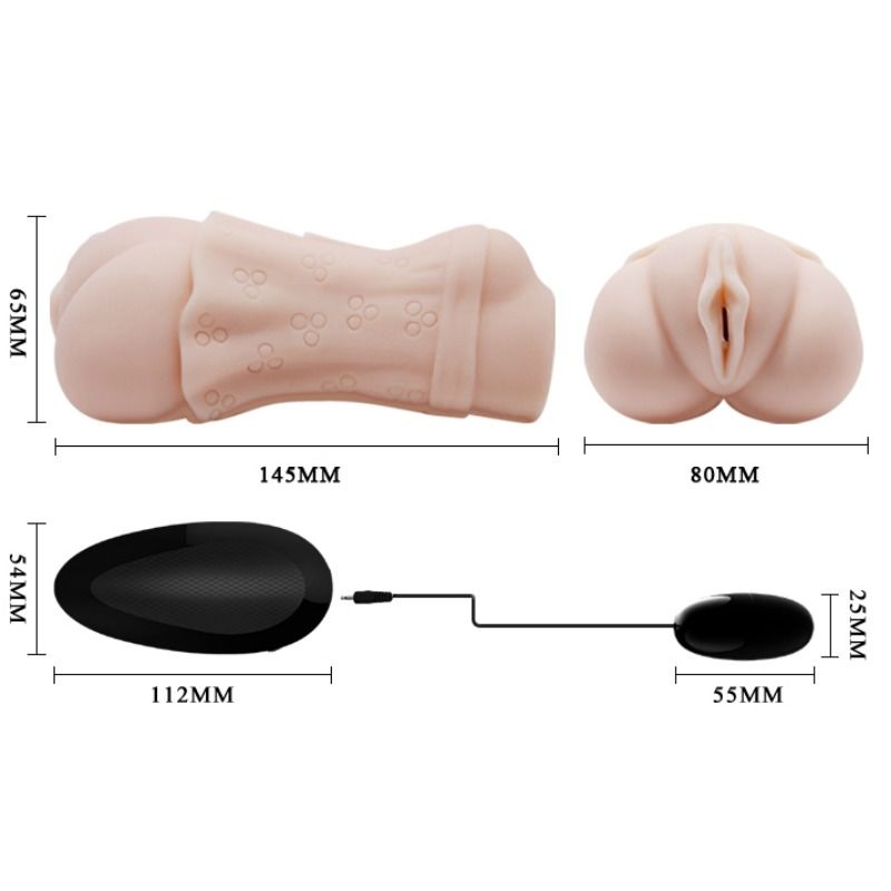 CRAZY BULL - MASTURBADOR VAGINALE CON PELLE D'ACQUA E PROIETTILE VIBRANTE 2