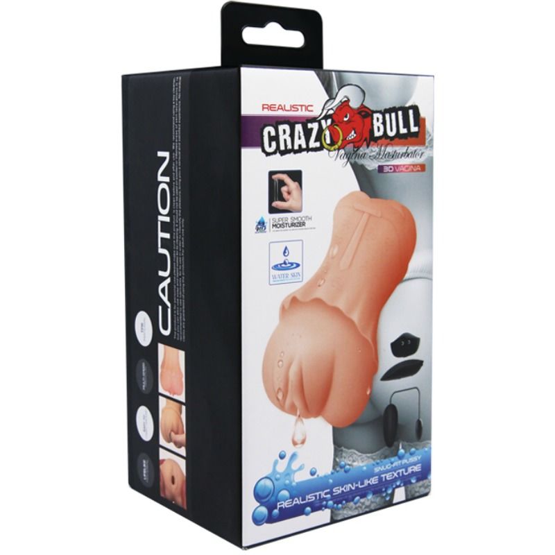 CRAZY BULL - MASTURBADOR VAGINALE CON PELLE D'ACQUA E PROIETTILE VIBRANTE 2