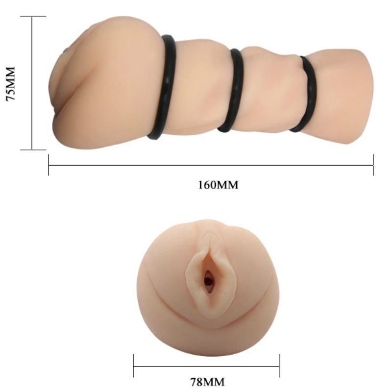 CRAZY BULL - MASTURBATORE VAGINALE CON ANELLI