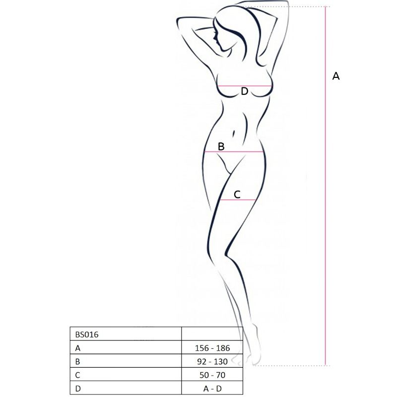 PASSION - BODYSTOCKING DONNA BS016 BIANCO TAGLIA UNICA