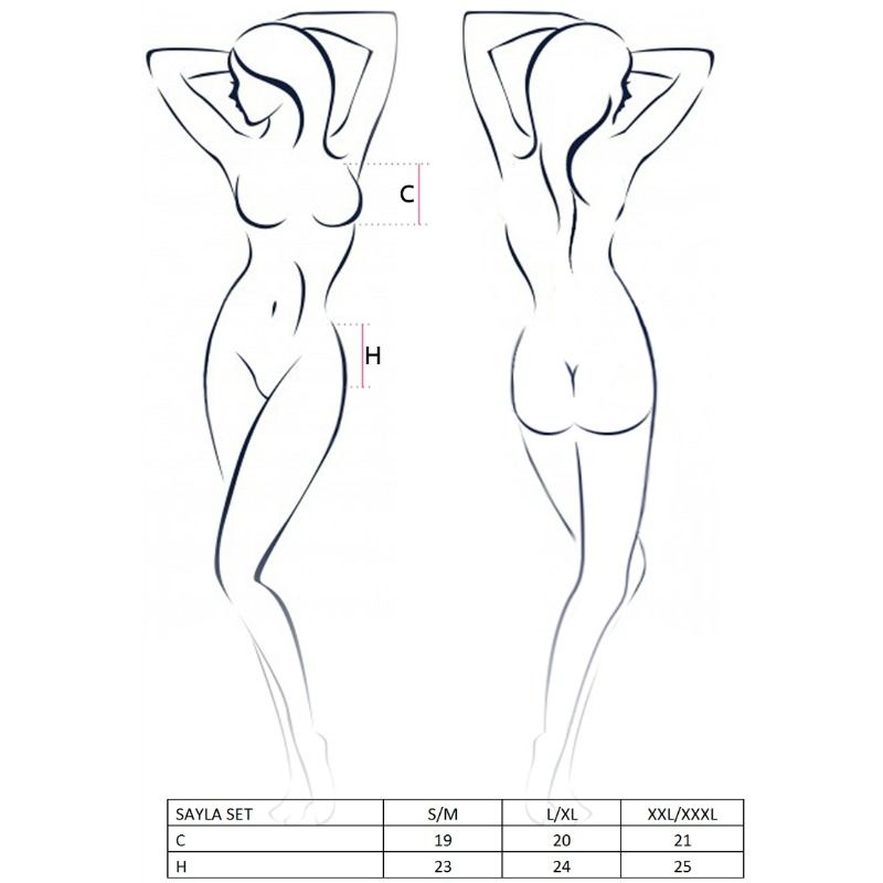 PASIÓN - CONJUNTO MUJER SAYLA NEGRO TALLA S/M