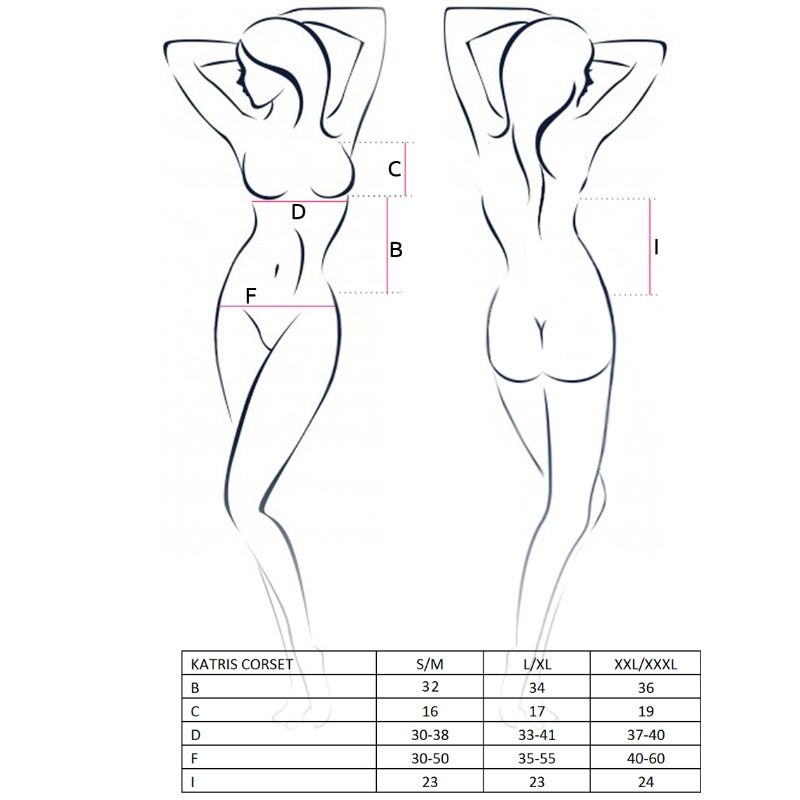 PASIÓN - MUJER KATRISS CORSÉ NEGRO TALLA S/M