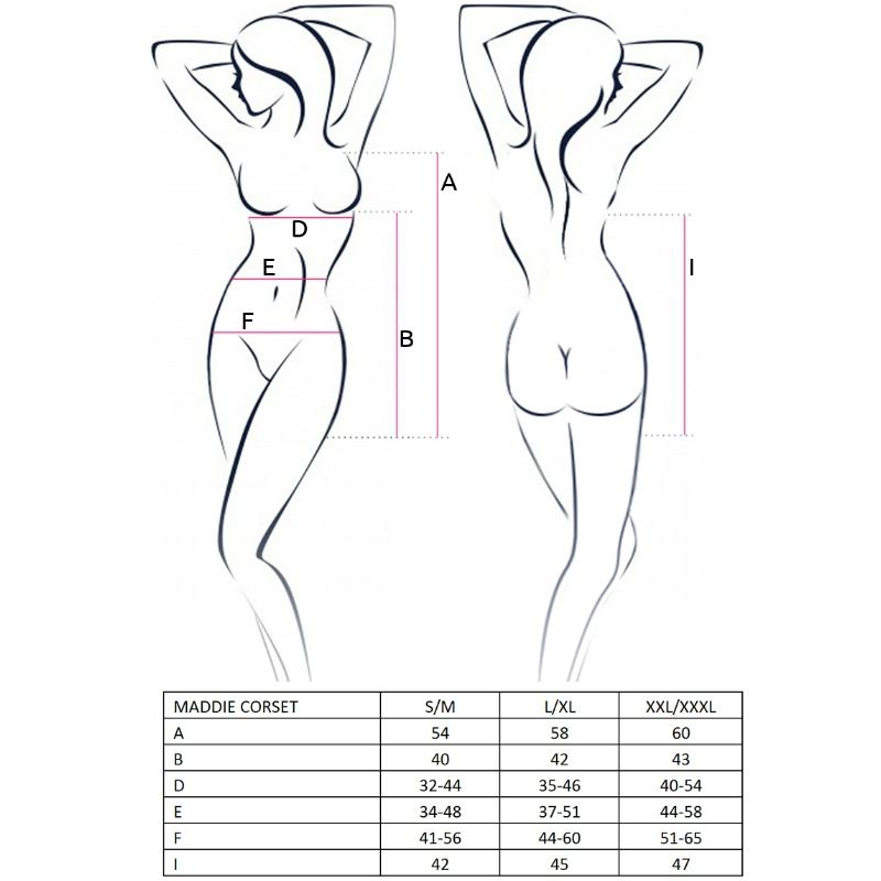 PASIÓN - MUJER MADDIE CORSÉ NEGRO TALLA S/M