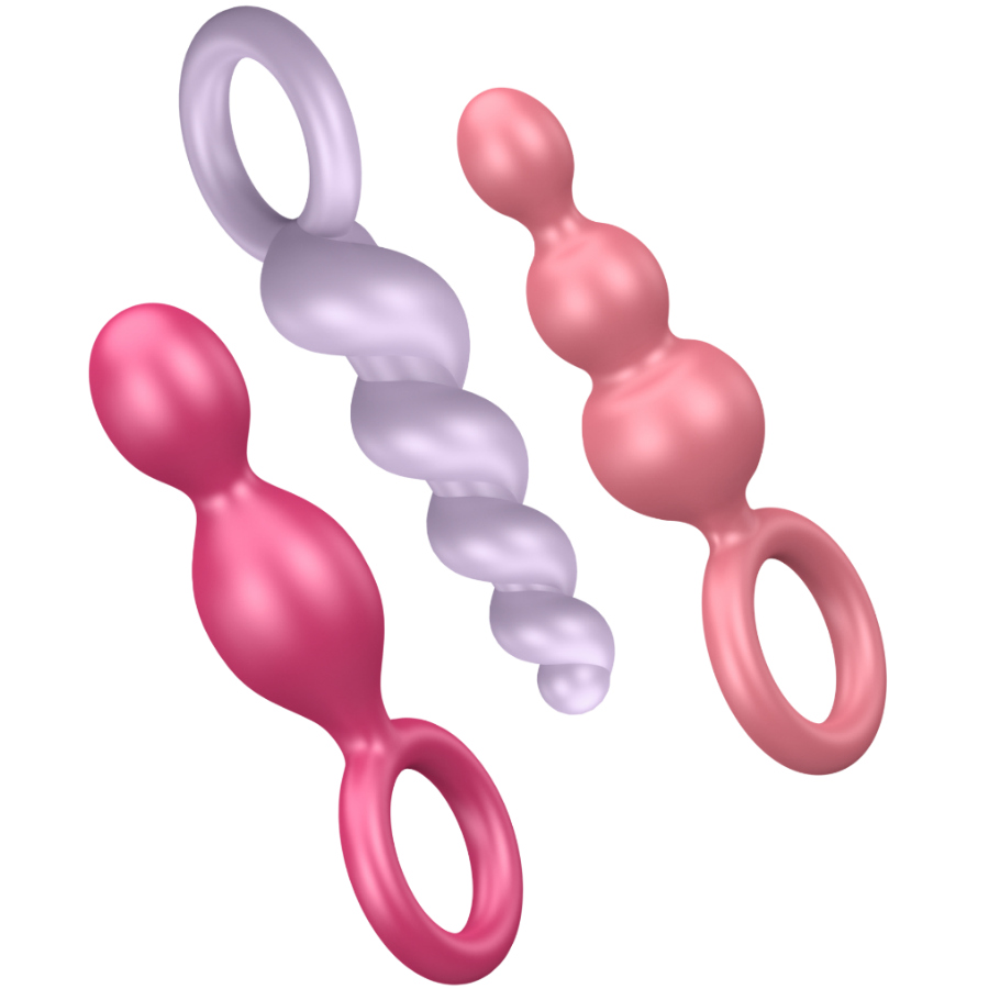 SATISFYER - SET DI 3 TAPPI ANALI TRICOLORE
