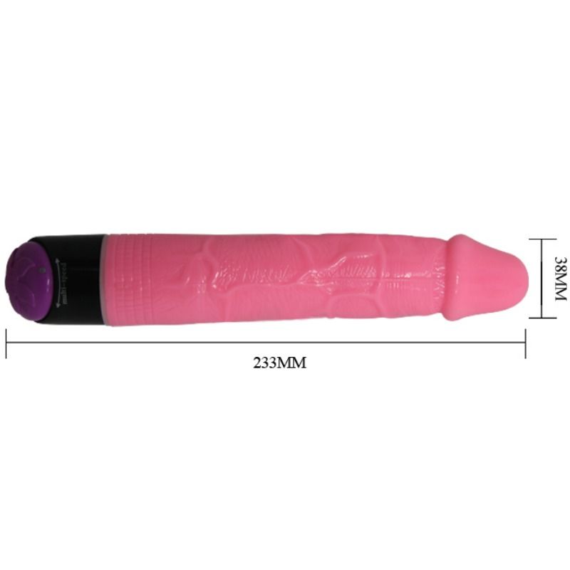 BAILE - VIBRADOR REALISTA SEXUAL COLORIDO ROSA 23 CM