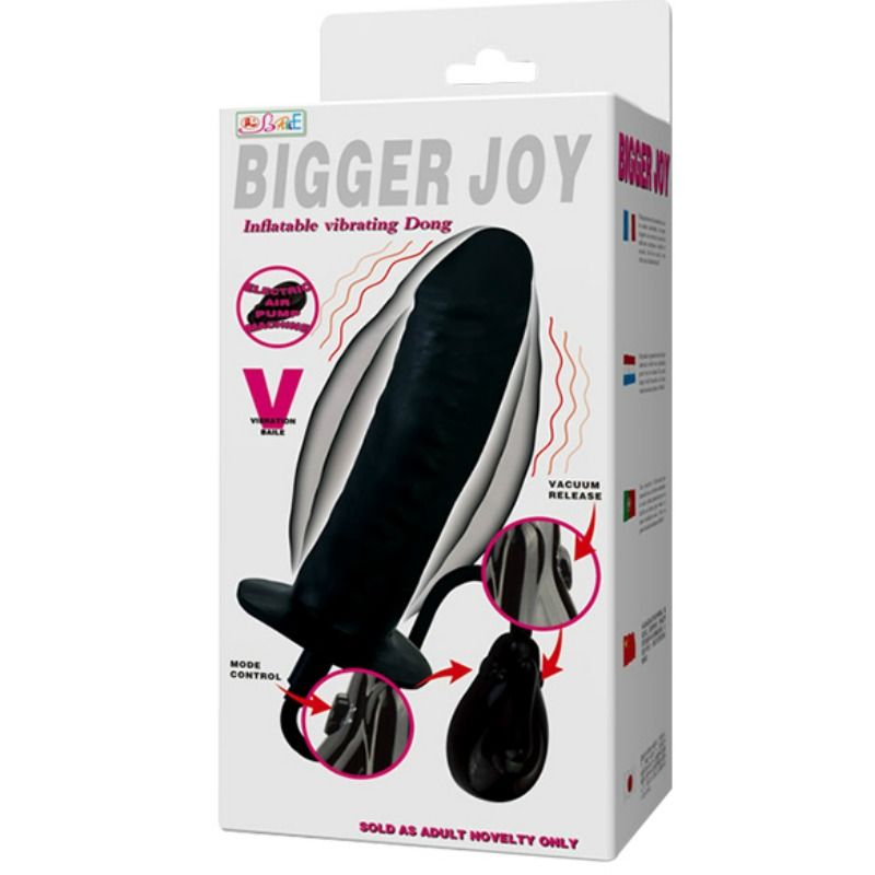 BAILE - BIGGER JOY DILDO INFLABLE CON VIBRACIÓN 16 CM