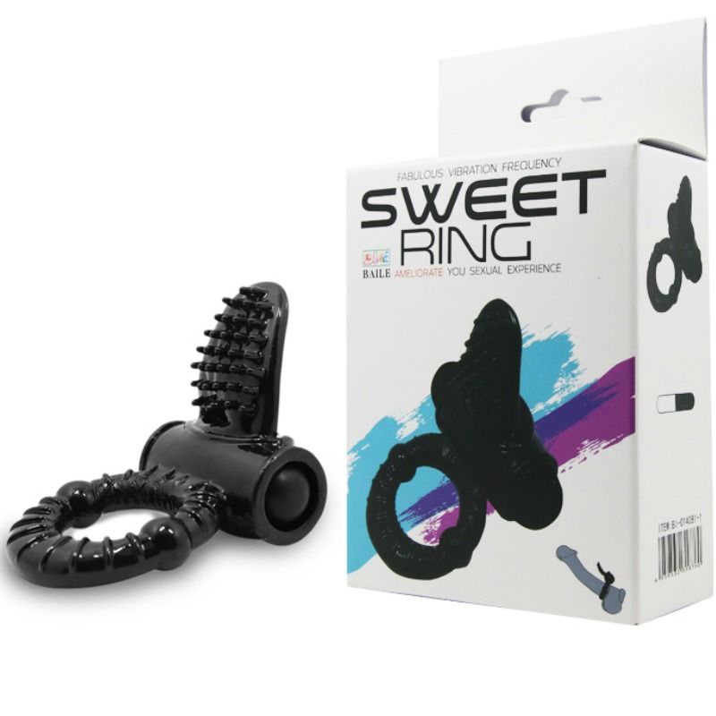 BAILE - SWEET RING ANILLO VIBRADOR CON CONEJO TEXTURIZADO