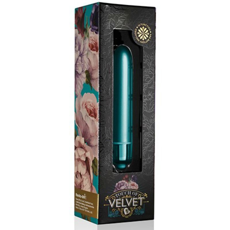 ROCKS-OFF - PROIETTILE VIBRANTE TOCCO DI PETALI DI PAVONE DI VELLUTO