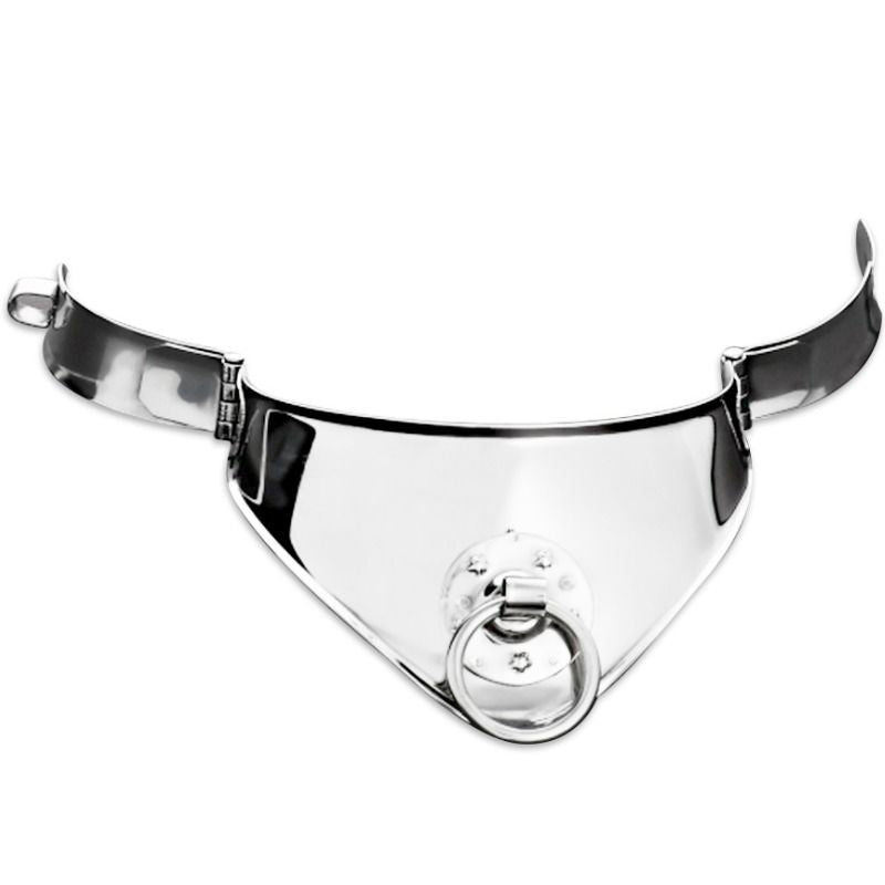 METAL HARD - COLLARE DI RESISTENZA CON ANELLO E LUCCHETTO 12,5 CM