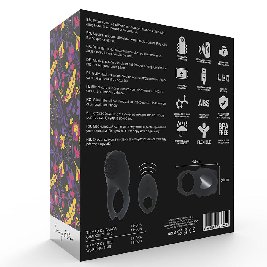 MIA - COLOSSEO COCK RING REMOTE CONTROL NERO