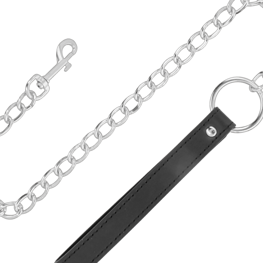 DARKNESS - COLLANA POSTURA COMODA CON CATENA IN PELLE